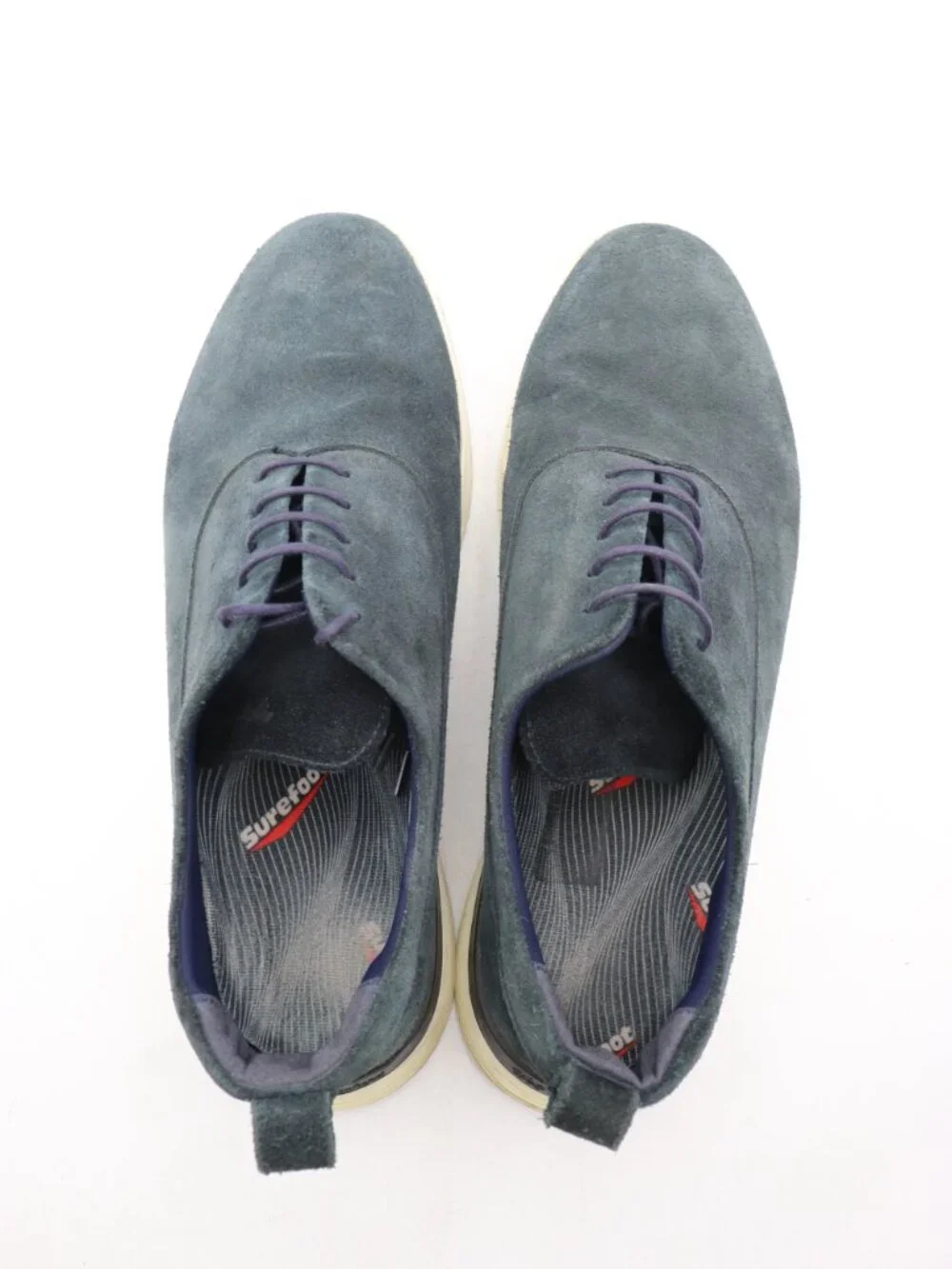 Wolf & Shepherd Crossover Longwing Men's 10.5 Blue Suede Oxford Casual Shoes